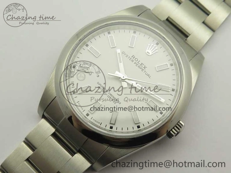Oyster Perpetual 39mm 114300 BP Maker 1:1 Best Edition White Dial on SS Bracelet SA3132