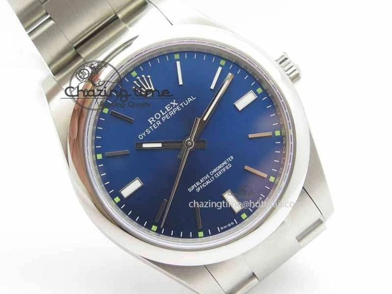 Oyster Perpetual 39mm 114300 BP Maker Best Edition Blue Dial On SS Bracelet A2824