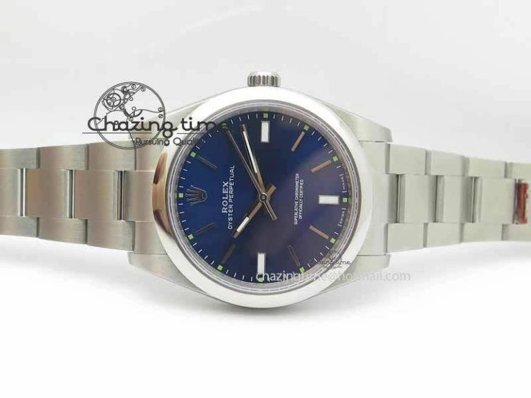 Oyster Perpetual 39mm 114300 BP Maker Best Edition Blue Dial On SS Bracelet A2824