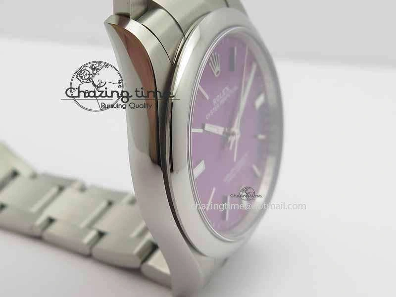 Oyster Perpetual 39mm 114300 BP Maker Best Edition Grape Dial On SS Bracelet A2824