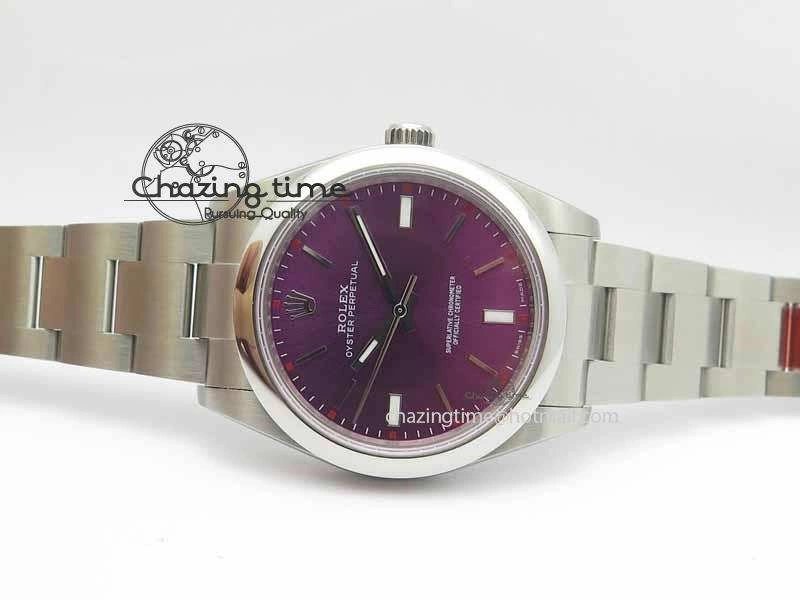 Oyster Perpetual 39mm 114300 BP Maker Best Edition Grape Dial On SS Bracelet A2824