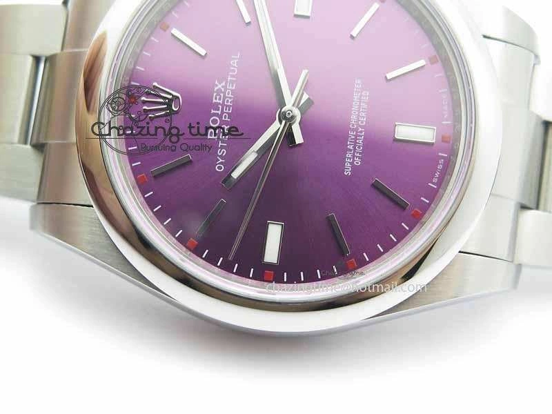 Oyster Perpetual 39mm 114300 BP Maker Best Edition Grape Dial On SS Bracelet A2824