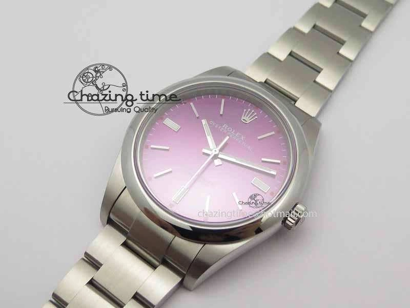 Oyster Perpetual 39mm 114300 BP Maker Best Edition Grape Dial On SS Bracelet A2824