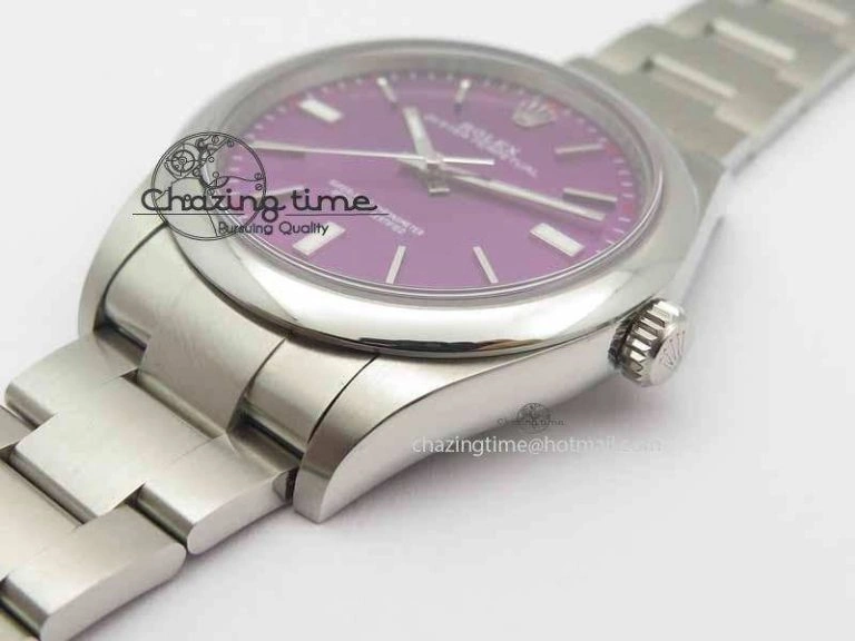Oyster Perpetual 39mm 114300 BP Maker Best Edition Grape Dial On SS Bracelet A2824