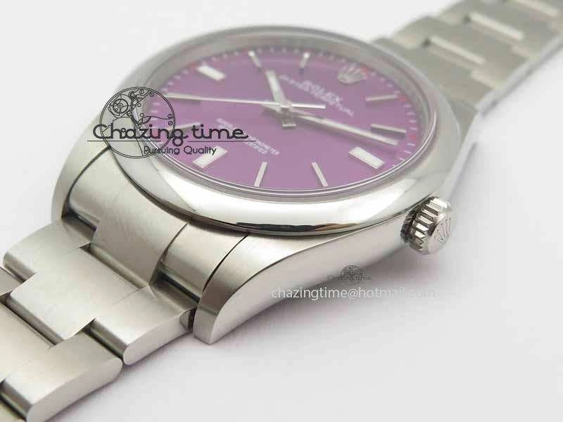Oyster Perpetual 39mm 114300 BP Maker Best Edition Grape Dial On SS Bracelet A2824