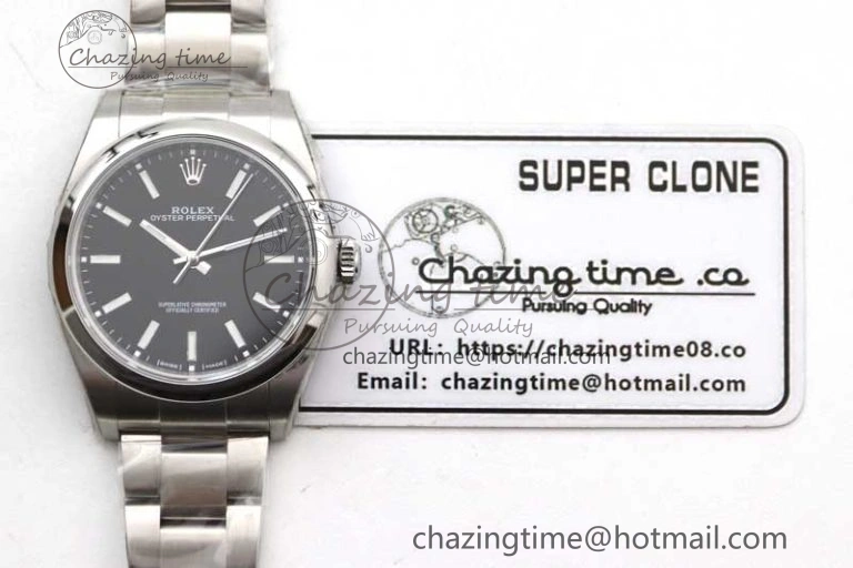 Oyster Perpetual 39mm 114300 EWF 1:1 Best Edition 904L Steel Black Dial on SS Bracelet SA3132