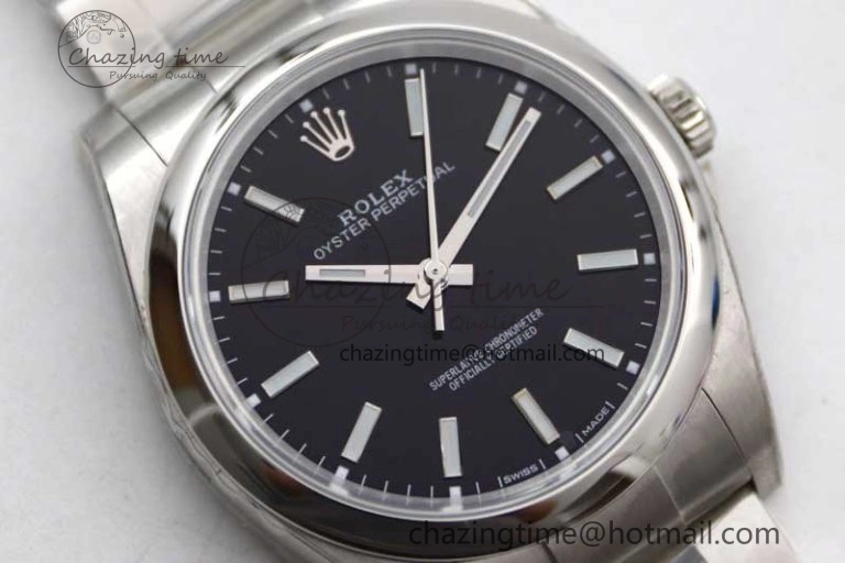 Oyster Perpetual 39mm 114300 EWF 1:1 Best Edition 904L Steel Black Dial on SS Bracelet SA3132