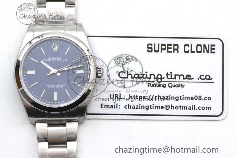 Oyster Perpetual 39mm 114300 EWF 1:1 Best Edition 904L Steel Blue Dial on SS Bracelet SA3132