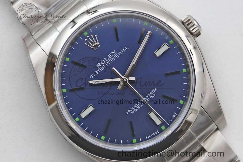 Oyster Perpetual 39mm 114300 EWF 1:1 Best Edition 904L Steel Blue Dial on SS Bracelet SA3132