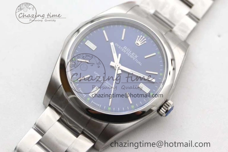 Oyster Perpetual 39mm 114300 EWF 1:1 Best Edition 904L Steel Blue Dial on SS Bracelet SA3132