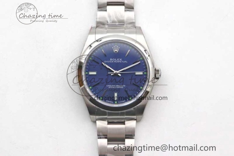 Oyster Perpetual 39mm 114300 EWF 1:1 Best Edition 904L Steel Blue Dial on SS Bracelet SA3132