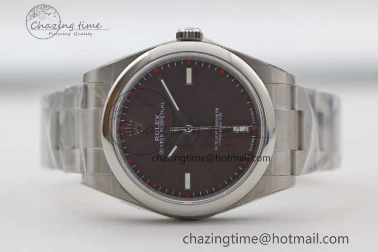 Oyster Perpetual 39mm 114300 EWF 1:1 Best Edition 904L Steel Grape Dial on SS Bracelet SA3132