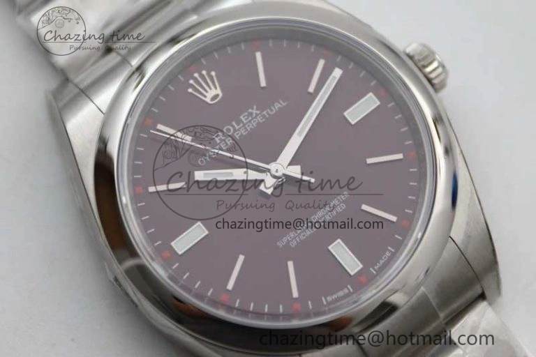 Oyster Perpetual 39mm 114300 EWF 1:1 Best Edition 904L Steel Grape Dial on SS Bracelet SA3132