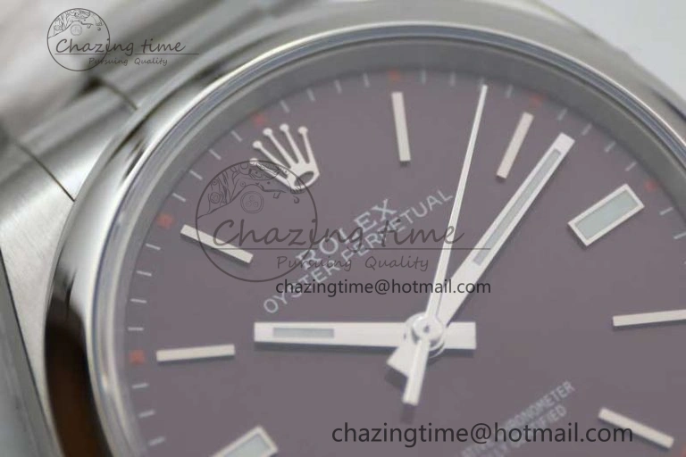 Oyster Perpetual 39mm 114300 EWF 1:1 Best Edition 904L Steel Grape Dial on SS Bracelet SA3132