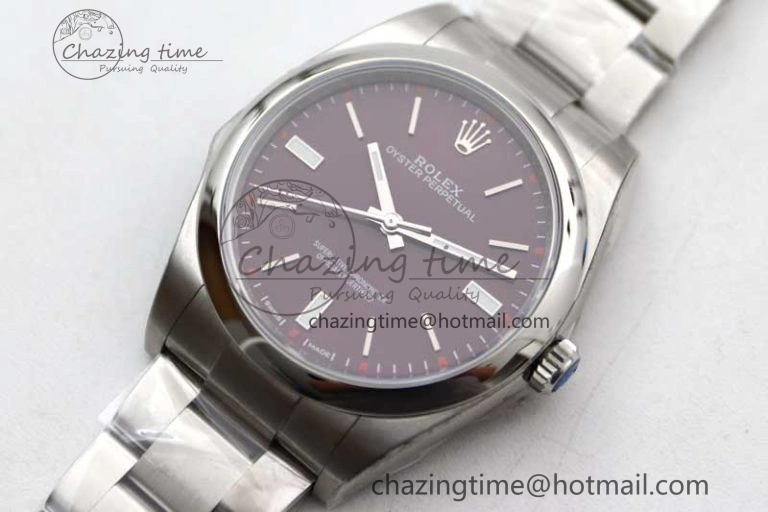 Oyster Perpetual 39mm 114300 EWF 1:1 Best Edition 904L Steel Grape Dial on SS Bracelet SA3132