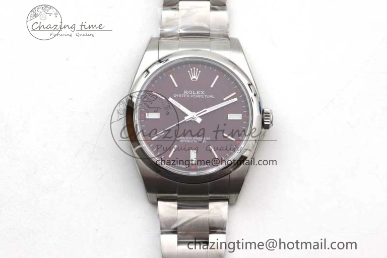Oyster Perpetual 39mm 114300 EWF 1:1 Best Edition 904L Steel Grape Dial on SS Bracelet SA3132