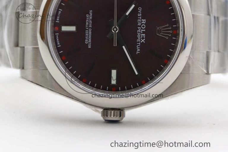 Oyster Perpetual 39mm 114300 EWF 1:1 Best Edition 904L Steel Grape Dial on SS Bracelet SA3132