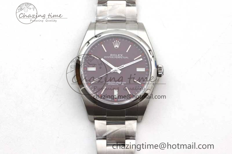 Oyster Perpetual 39mm 114300 EWF 1:1 Best Edition 904L Steel Grape Dial on SS Bracelet SA3132