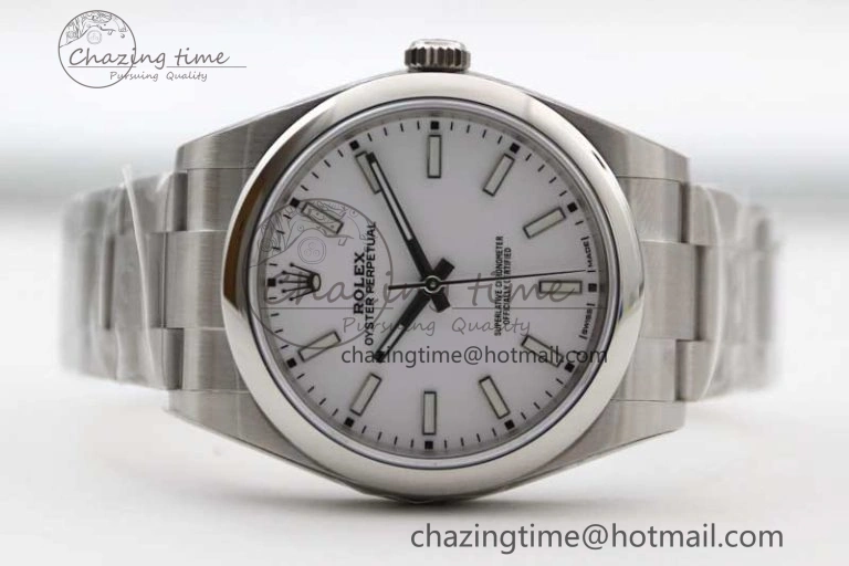 Oyster Perpetual 39mm 114300 EWF 1:1 Best Edition 904L Steel White Dial on SS Bracelet SA3132