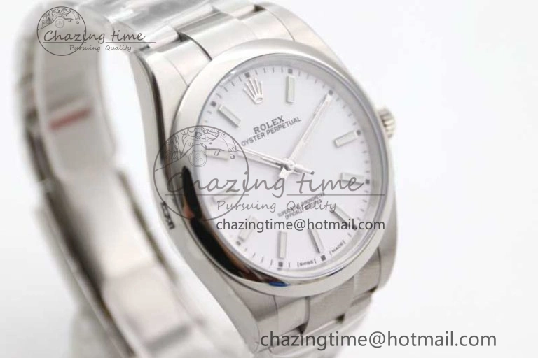 Oyster Perpetual 39mm 114300 EWF 1:1 Best Edition 904L Steel White Dial on SS Bracelet SA3132