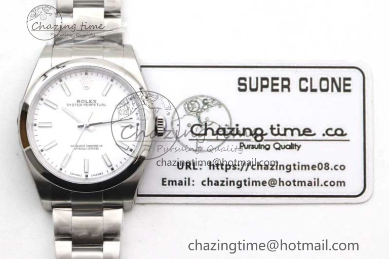 Oyster Perpetual 39mm 114300 EWF 1:1 Best Edition 904L Steel White Dial on SS Bracelet SA3132
