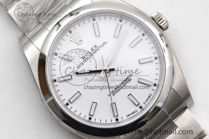 Oyster Perpetual 39mm 114300 EWF 1:1 Best Edition 904L Steel White Dial on SS Bracelet SA3132