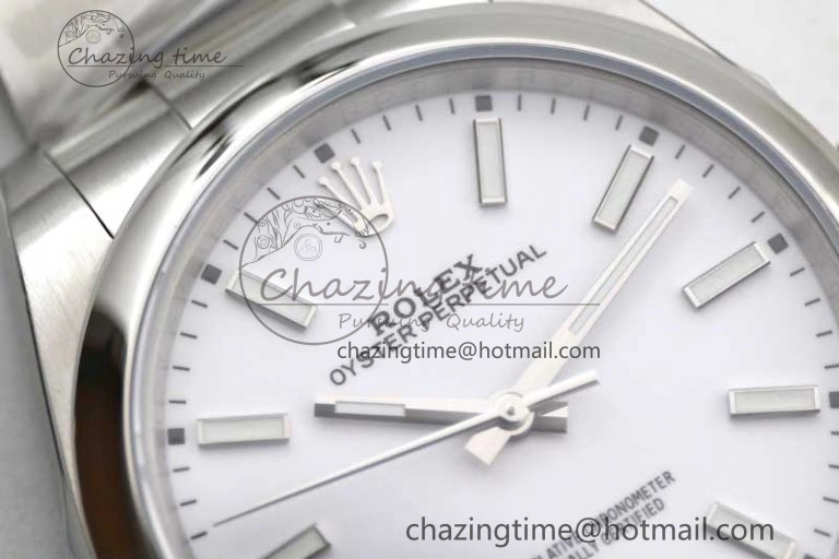 Oyster Perpetual 39mm 114300 EWF 1:1 Best Edition 904L Steel White Dial on SS Bracelet SA3132