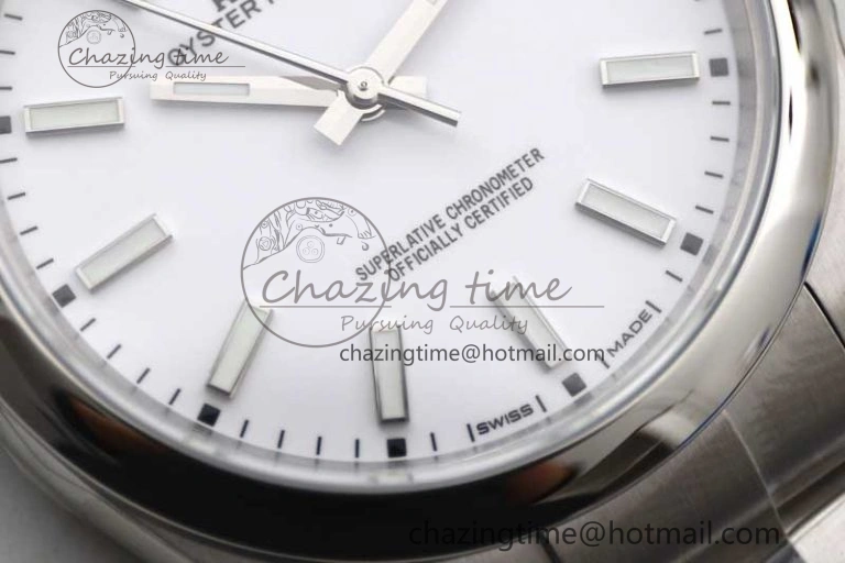 Oyster Perpetual 39mm 114300 EWF 1:1 Best Edition 904L Steel White Dial on SS Bracelet SA3132