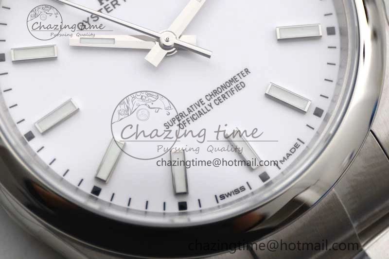 Oyster Perpetual 39mm 114300 EWF 1:1 Best Edition 904L Steel White Dial on SS Bracelet SA3132