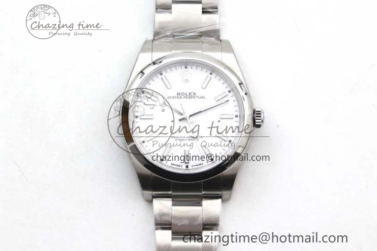 Oyster Perpetual 39mm 114300 EWF 1:1 Best Edition 904L Steel White Dial on SS Bracelet SA3132