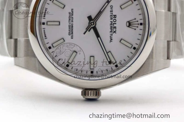 Oyster Perpetual 39mm 114300 EWF 1:1 Best Edition 904L Steel White Dial on SS Bracelet SA3132