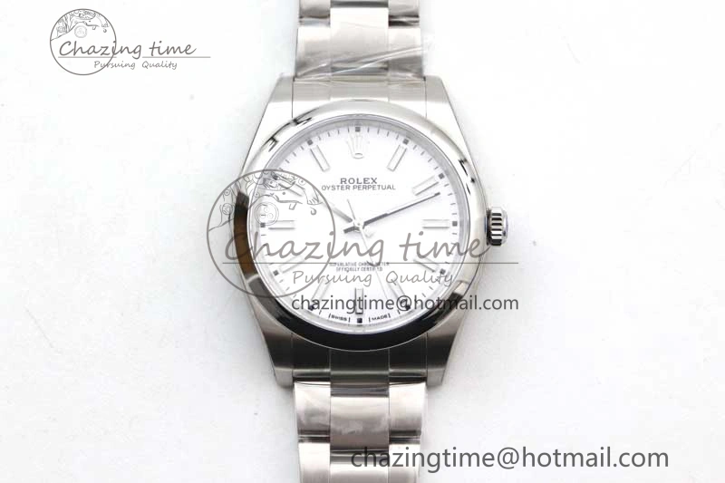 Oyster Perpetual 39mm 114300 EWF 1:1 Best Edition 904L Steel White Dial on SS Bracelet SA3132