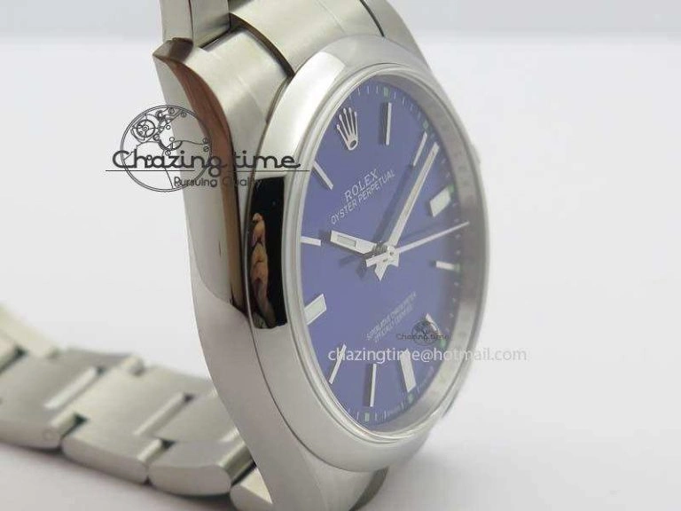 Oyster Perpetual 39mm 114300 JF 1:1 Best Edition Blue Dial On SS Bracelet SA3132