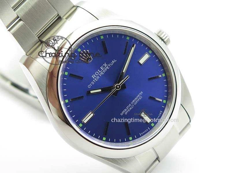 Oyster Perpetual 39mm 114300 JF 1:1 Best Edition Blue Dial On SS Bracelet SA3132