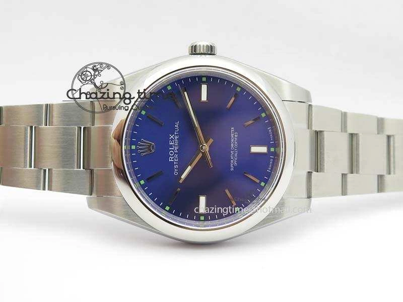 Oyster Perpetual 39mm 114300 JF 1:1 Best Edition Blue Dial On SS Bracelet SA3132
