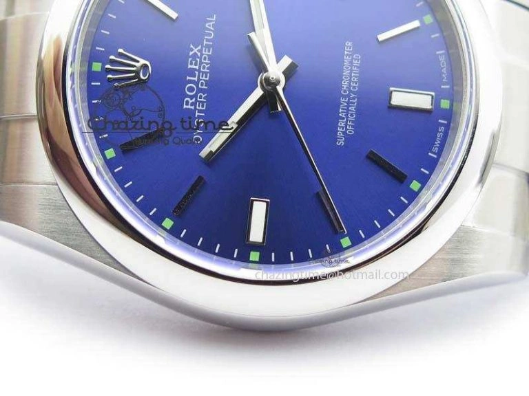 Oyster Perpetual 39mm 114300 JF 1:1 Best Edition Blue Dial On SS Bracelet SA3132