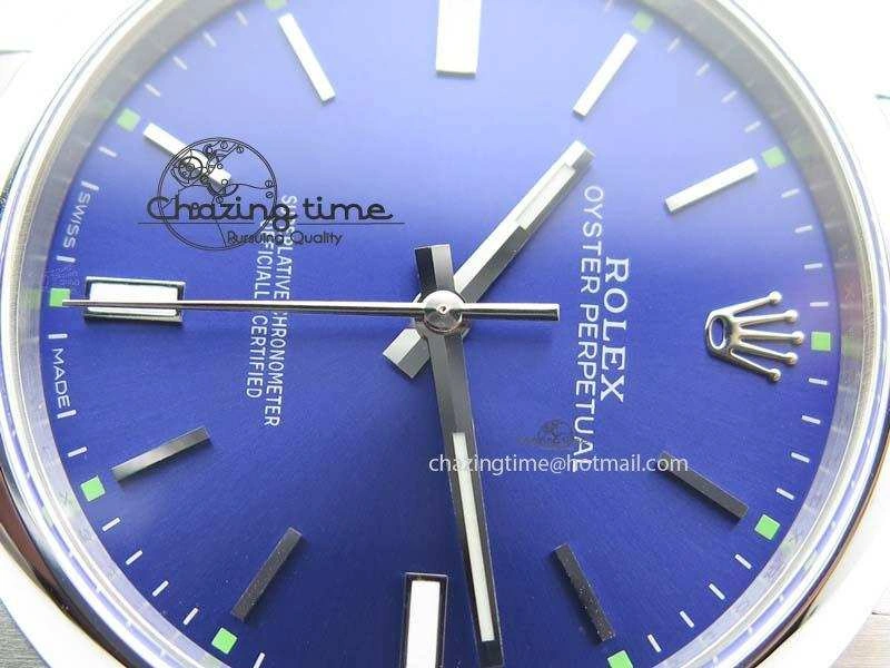 Oyster Perpetual 39mm 114300 JF 1:1 Best Edition Blue Dial On SS Bracelet SA3132
