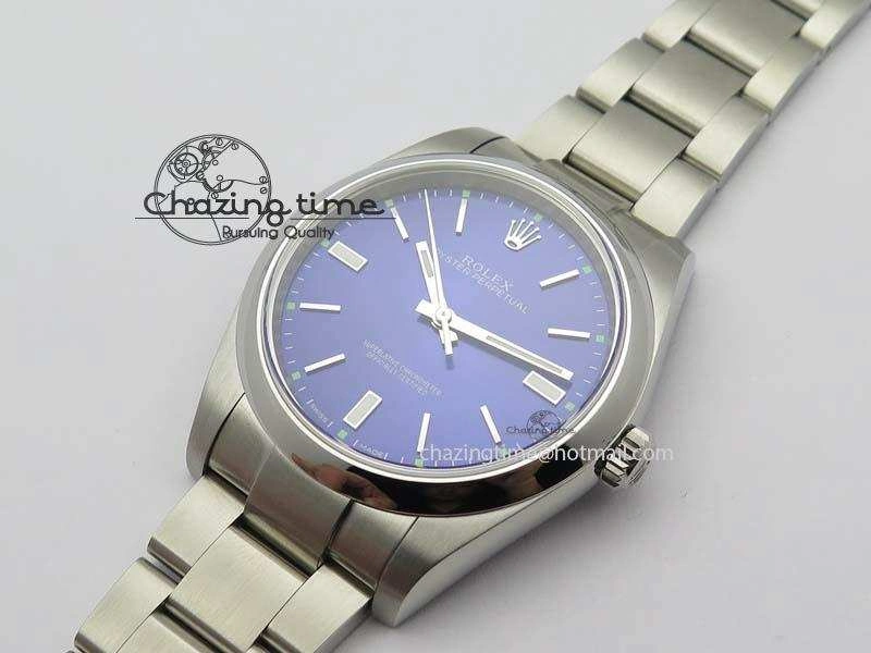 Oyster Perpetual 39mm 114300 JF 1:1 Best Edition Blue Dial On SS Bracelet SA3132