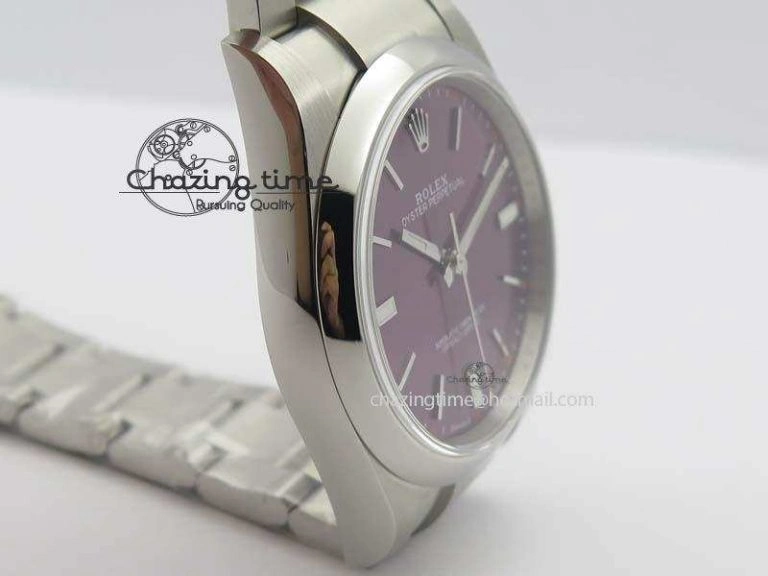 Oyster Perpetual 39mm 114300 JF 1:1 Best Edition Grape Dial On SS Bracelet SA3132