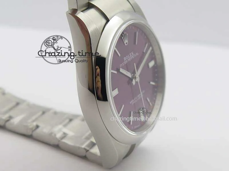 Oyster Perpetual 39mm 114300 JF 1:1 Best Edition Grape Dial On SS Bracelet SA3132