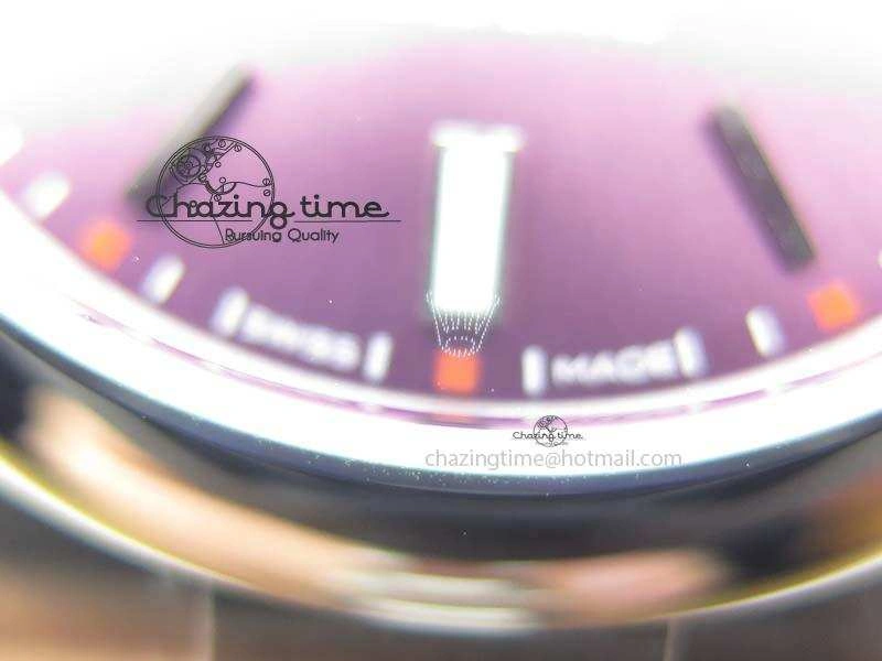 Oyster Perpetual 39mm 114300 JF 1:1 Best Edition Grape Dial On SS Bracelet SA3132