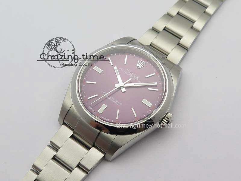 Oyster Perpetual 39mm 114300 JF 1:1 Best Edition Grape Dial On SS Bracelet SA3132