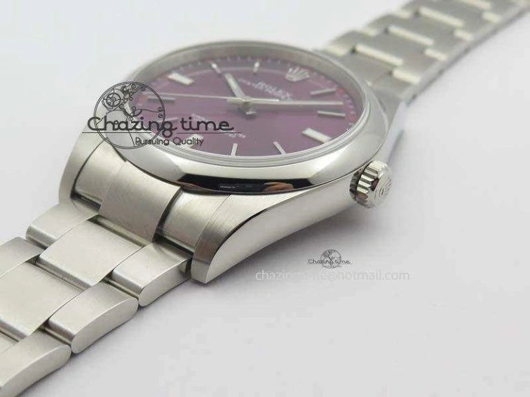 Oyster Perpetual 39mm 114300 JF 1:1 Best Edition Grape Dial On SS Bracelet SA3132