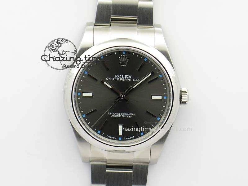 Oyster Perpetual 39mm 114300 JF 1:1 Best Edition Gray Dial On SS Bracelet SA3132