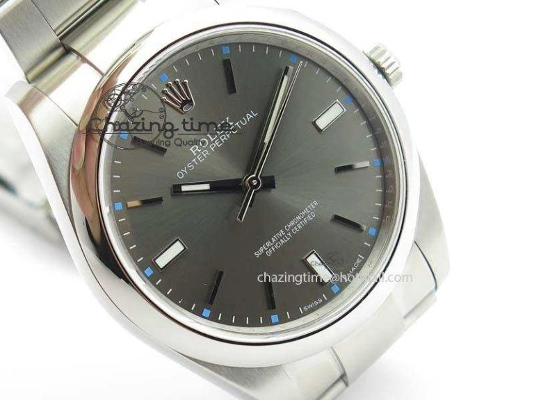 Oyster Perpetual 39mm 114300 JF 1:1 Best Edition Gray Dial On SS Bracelet SA3132