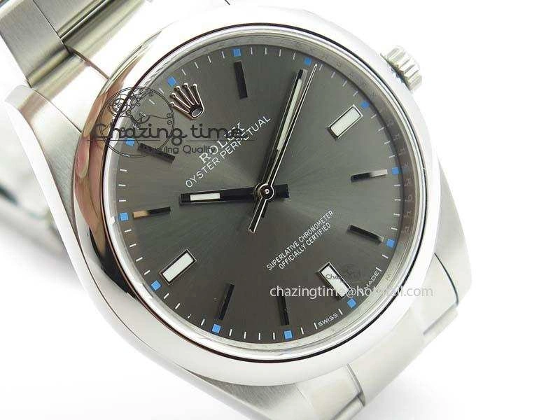 Oyster Perpetual 39mm 114300 JF 1:1 Best Edition Gray Dial On SS Bracelet SA3132