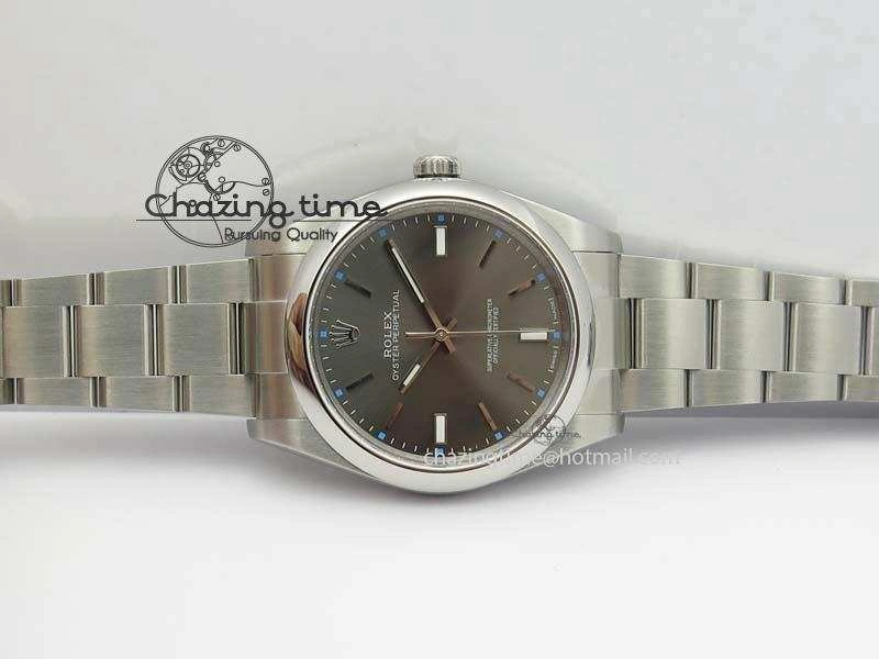 Oyster Perpetual 39mm 114300 JF 1:1 Best Edition Gray Dial On SS Bracelet SA3132