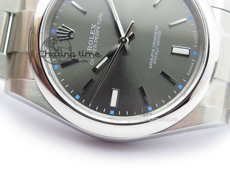 Oyster Perpetual 39mm 114300 JF 1:1 Best Edition Gray Dial On SS Bracelet SA3132