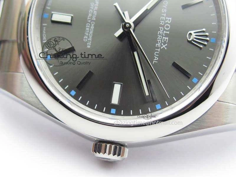 Oyster Perpetual 39mm 114300 JF 1:1 Best Edition Gray Dial On SS Bracelet SA3132
