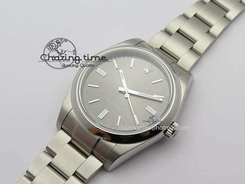 Oyster Perpetual 39mm 114300 JF 1:1 Best Edition Gray Dial On SS Bracelet SA3132
